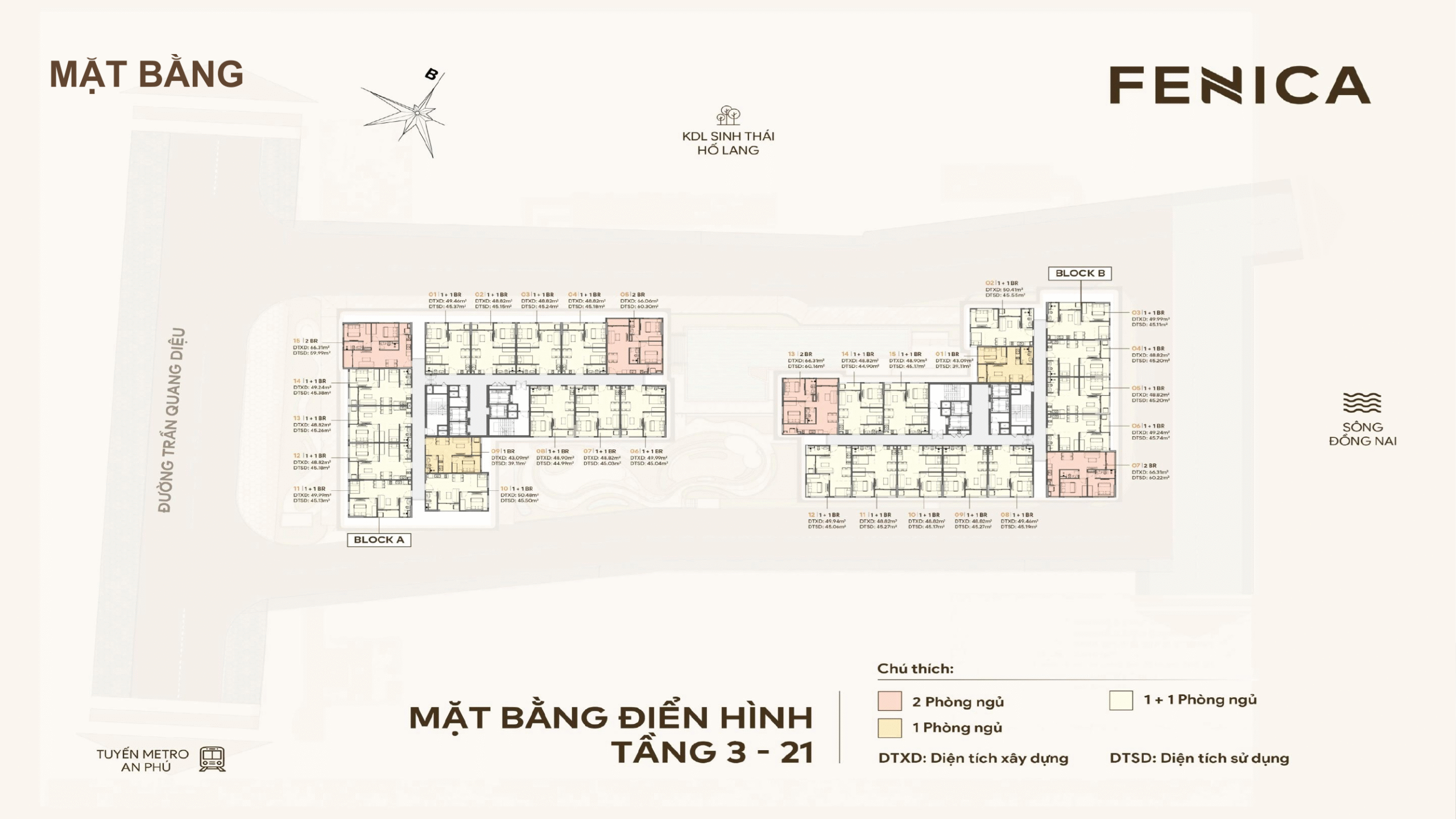 Mặt bằng Căn hộ Fenica
